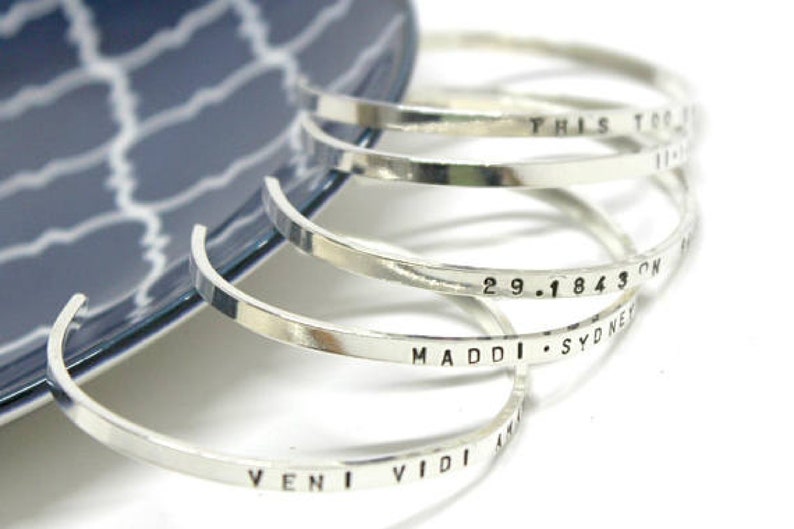 Personalized Jewelry Stacked Bracelet Name Bracelet Stackable Name Bracelet Gifts For Sister Custom Bracelet Women's Bracelet image 1