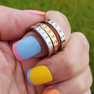 Personalized Custom Ring · Swear Ring · Profanity Ring · Resist Ring · Feminist Ring · Rose Silver Gold Stainless Steel Ring · Let Them