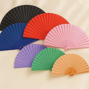 Vintage Chinese Folding Hand Fan – Elegant Paper & Wood Accessory for Wedding, Dance, Summer or Decor – Handmade in Multiple Colors