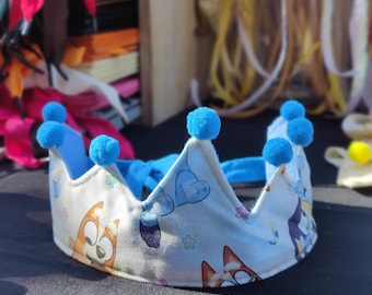 Bluey Felt Crown: Handmade Cotton Blend, Bluey Fan Gift