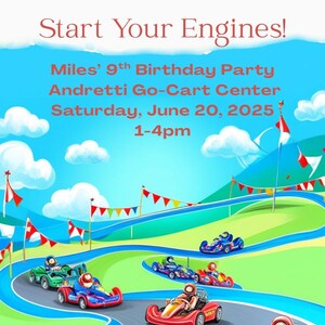 Go-Kart Racing Birthday Invitation | Editable Kids Party Invite | Race Car Birthday Printable | Instant Download