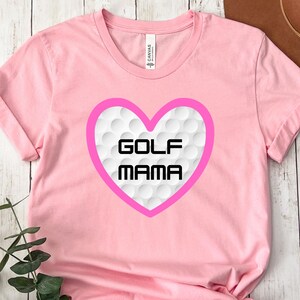 Golf Mama-shirt | Golfshirt dames | Golf Mom Life | Leuk golfshirt voor moeder | Golfcadeaus voor moeder | Shirt met golfbalpatroon