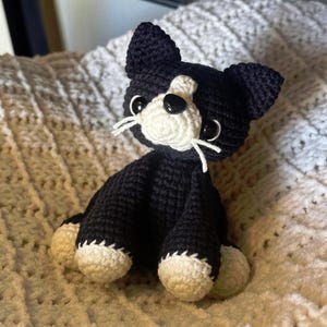 Crochet Pattern Kitten - Kitty Cat Amigurumi Tutorial - Crochet Pattern PDF - Tuxedo Cat - Black and White Pet Cat Pattern - ENGLISH Pattern