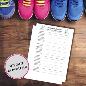 Olivia Amato Peloton Program Tracker: 4-Day Split & Run (Digital Download)