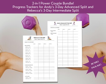 Rebecca Kennedy - Andy Speer Peloton Bundle: 2 Progress Trackers for their 3-Day Split Programs
