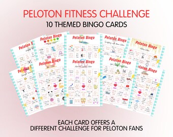 Peloton Challenge Bingo Cards, 10 Themed Editions (Printable PDF)