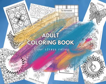 Adult Coloring Book for Stress Relief