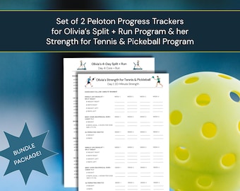 Olivia Amato Peloton Program Trackers: Tennis, Pickleball, Running (PDF Download Set of 2)