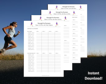 Peloton Strength for Runners Tracker, Becs & Matt Program (Printable PDF)