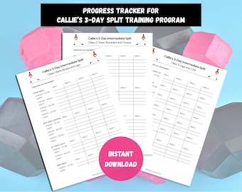 Peloton Strength Training Tracker: Callie Gullickson 3-Day Split (PDF Download)