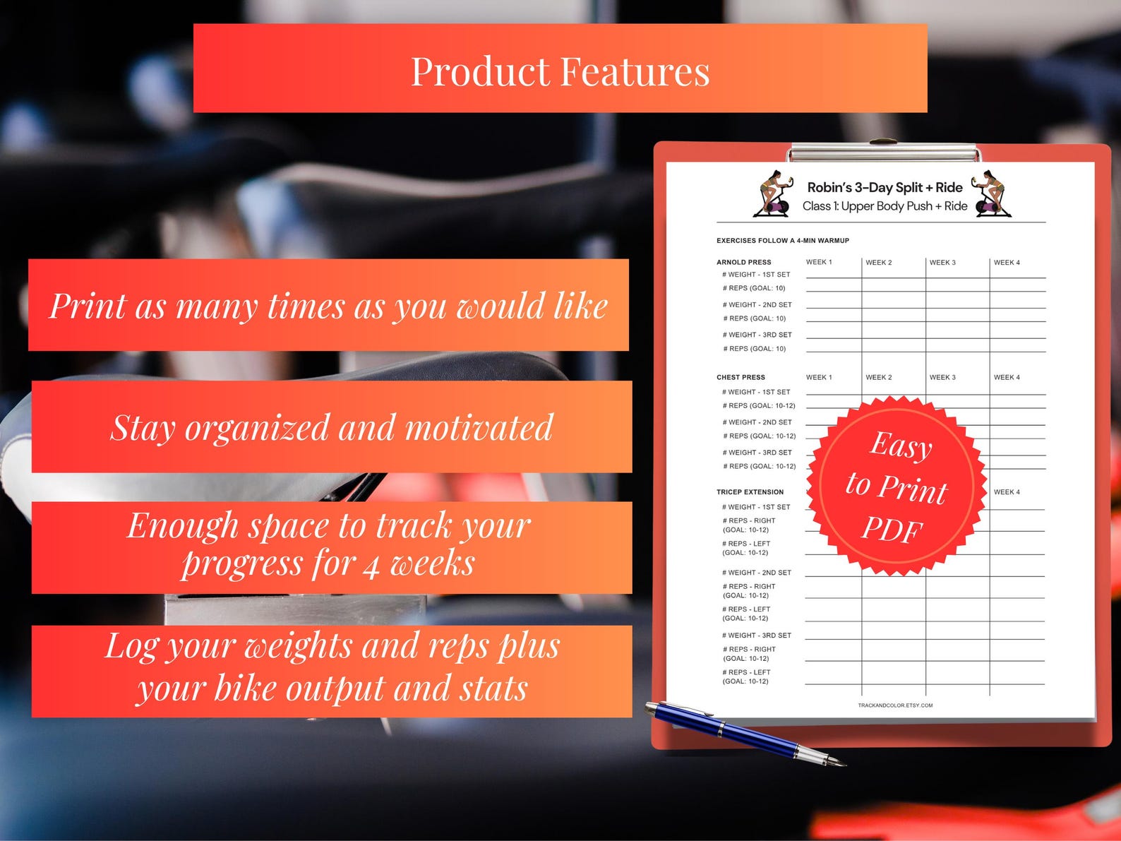 Javascript Programming Exercices Progress Tracker for Robin Arzon’s Split + Ride Program (PDF Download ...