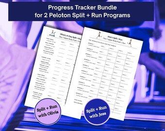 2 Peloton Trackers for Jess Sims & Olivia Amato Split + Run Programs, Treadmill Tracker Bundle (PDF Digital Download)
