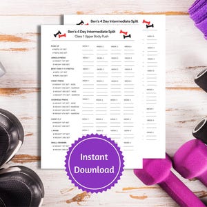 Seguimiento de entrenamiento de fuerza de 4 días en Peloton de Ben Alldis (descarga en PDF)