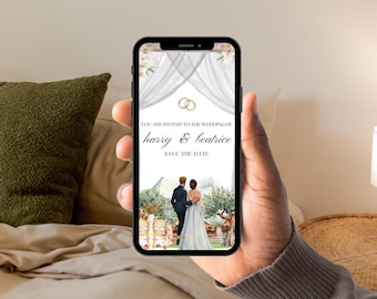 Animated Wedding Invitation, Canva editable invitation,DIY Template Design, Wedding Video Invitation, Wedding RSVP Einvite,
