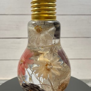 Farmhouse floral nightlight, country chic lightbulb nightlight, LED nightlights