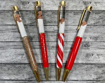 Milk and cookies for Santa pen, Christmas ballpoint pen, fun holiday pen