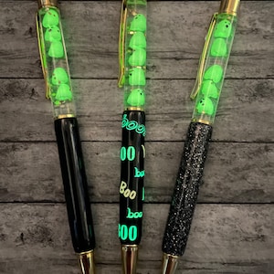Glow in the dark ghost pen, Halloween ghost ballpoint pen, fun boo pen