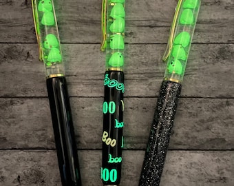 Glow in the dark ghost pen, Halloween ghost ballpoint pen, fun boo pen