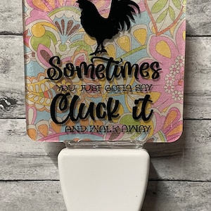 Kitchen night light, chicken night light, wall plug, funny night light, phrases,