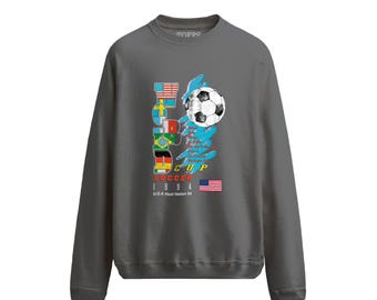 Sudadera retro gris pizarra del Mundial de EE. UU. 94