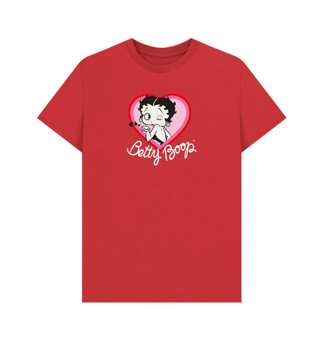 Betty Boop 'blow A Kiss' Red T-shirt - Etsy