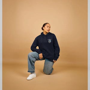 The Terminator Chest Print Navy Hoodie