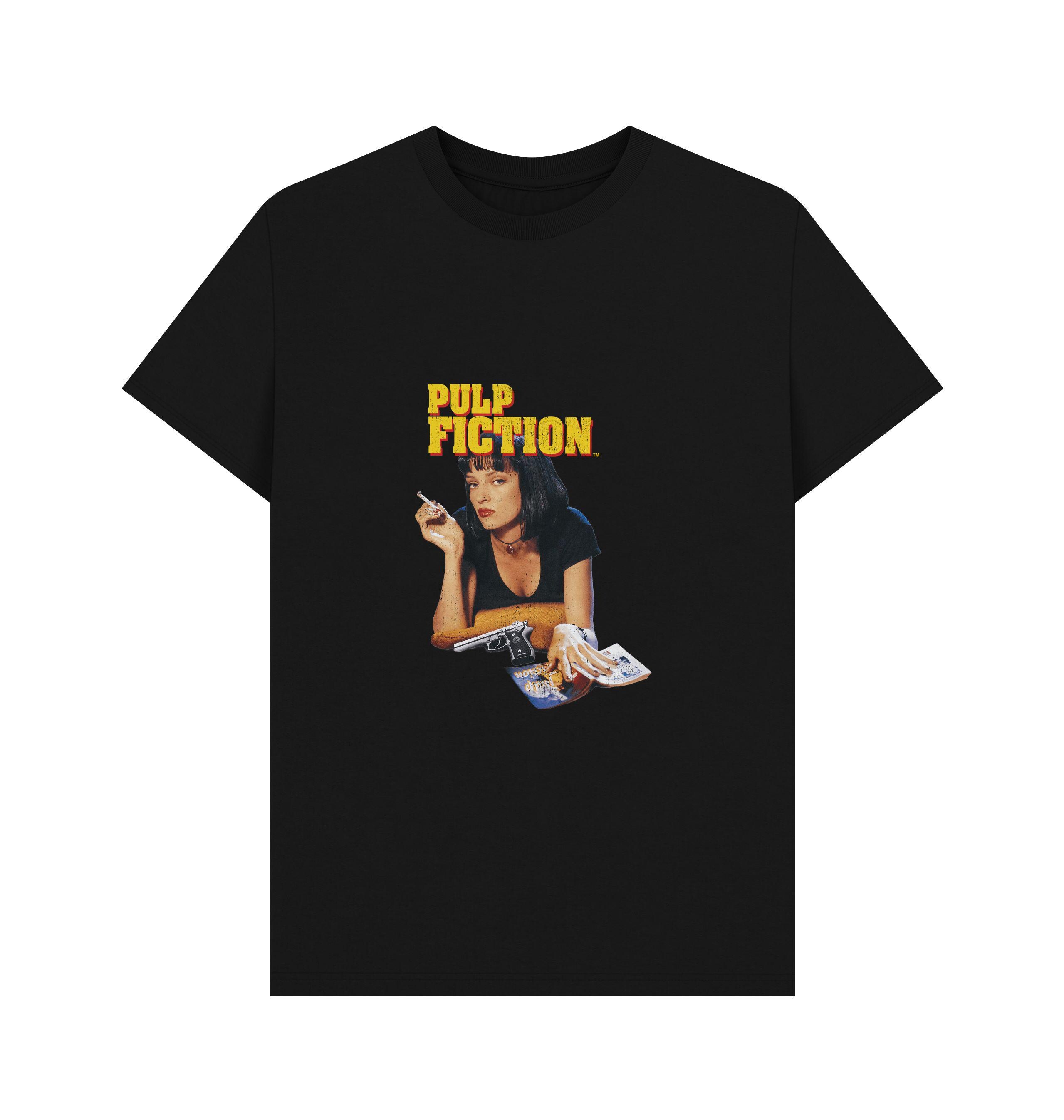 Pulp Fiction Tシャツ ブラック Pulp Fiction Official Mia Wallace Vintage Print Black Graphic T