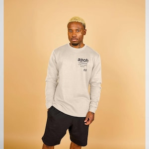 apoh Hackney Slogan Cream Sweatshirt