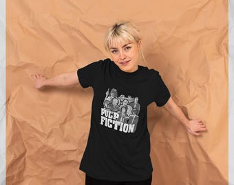 Pulp Fiction Official Cast Photo Black Graphic T-shirt