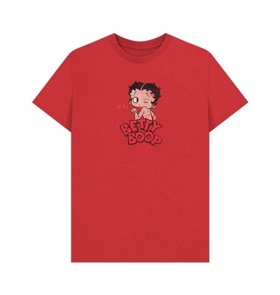 Betty Boop Vintage Graphic Red T-shirt - Etsy