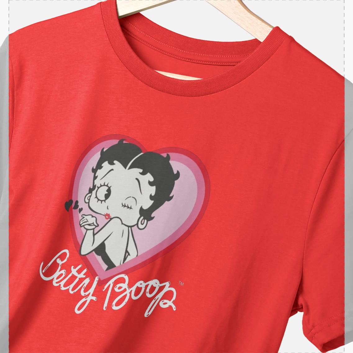 Betty Boop Tシャツ レッド Betty Boop 'blow A Kiss' Red T-shirt - Etsy