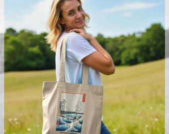 apoh X Ashmolean Museum Hiroshige Sea Beige Tote Bag