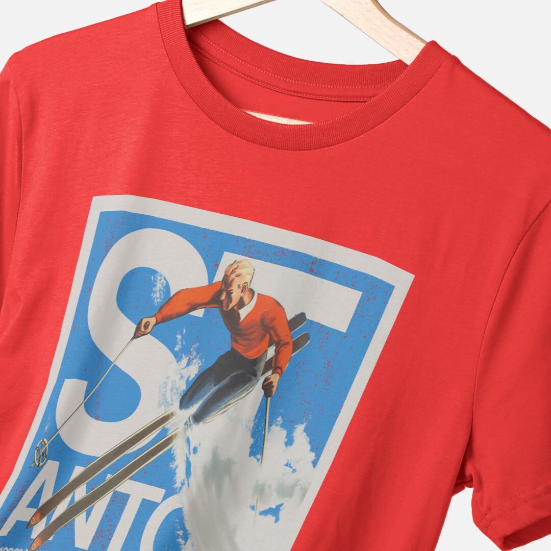 STAR ROAD ANXN　アンシン　Tシャツ Pierce Archive St Anton Graphic T-shirt Red - Etsy