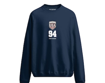 Sudadera azul marino conmemorativa del fútbol americano de EE. UU. de 1994