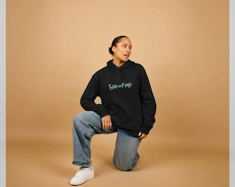 Rick And Morty Official Logo Black Graphic Hoodie