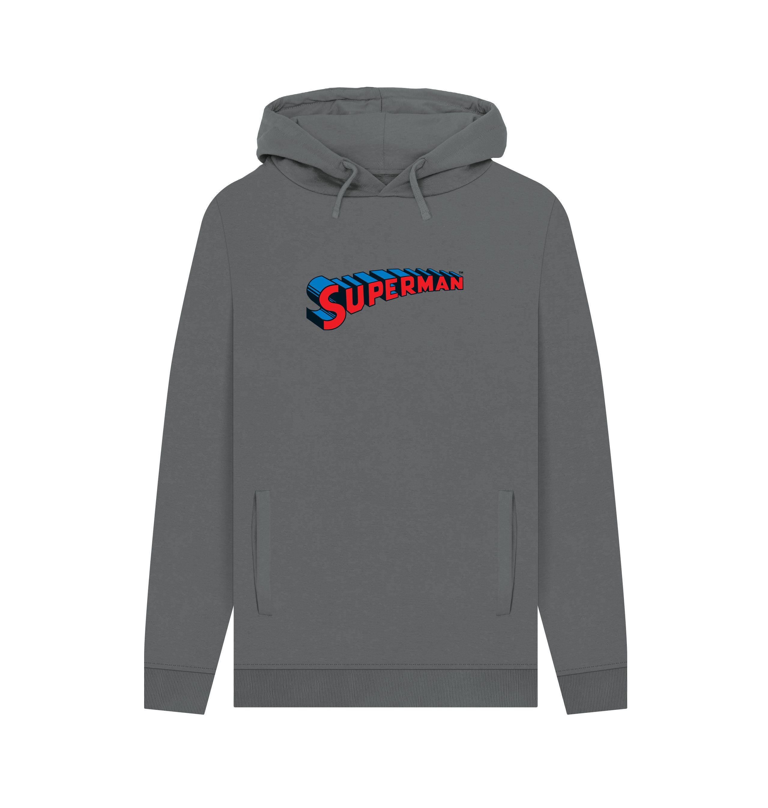 Superman Logo Slate Grey Hoodie - Etsy