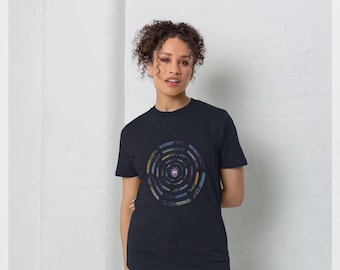 Rick And Morty Official Vortex Black Graphic T-shirt