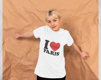 I Heart Paris White T-shirt - Etsy Canada