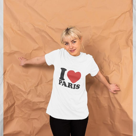 I Heart Paris White T-shirt - Etsy