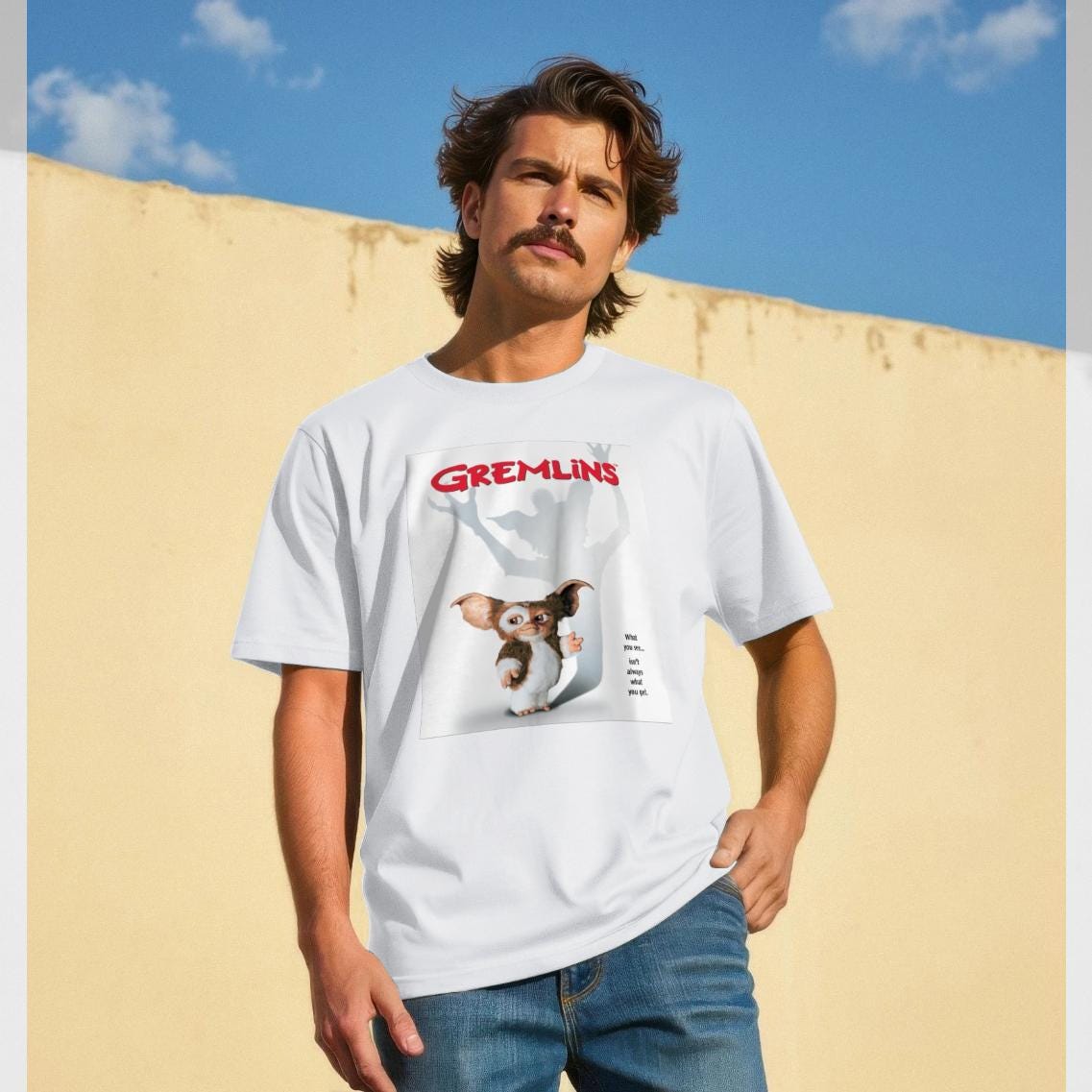 Gremlins Poster White Graphic T-shirt - Etsy