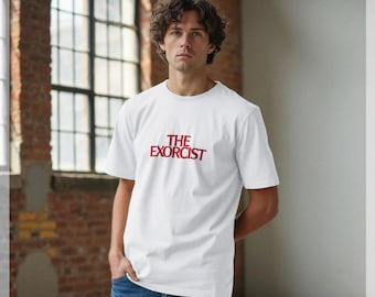 The Exorcist Movie Logo White T-shirt