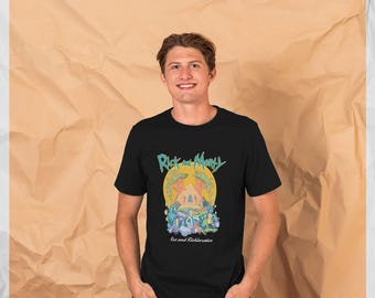 Rick And Morty Official Pyramid Black Graphic T-shirt
