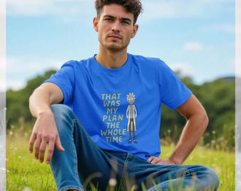 Rick And Morty Official 'My Plan' Royal Blue Graphic T-shirt