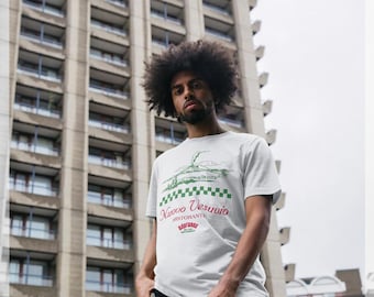 Camiseta gráfica blanca oficial de Nuovo Vesuvio de Los Soprano
