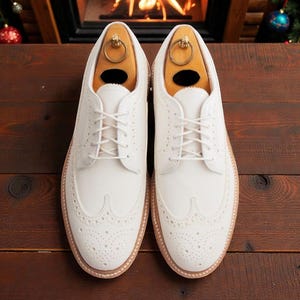 White Bucks Oxfords - Etsy