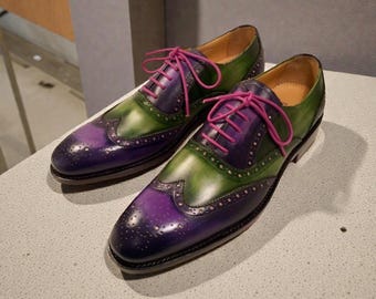 purple dress green shoes Women’s Heeled Oxford Shoes Green Brown Burgundy Embassy London Retro Tone UK 6 / EU 39 / US 8 main image 1