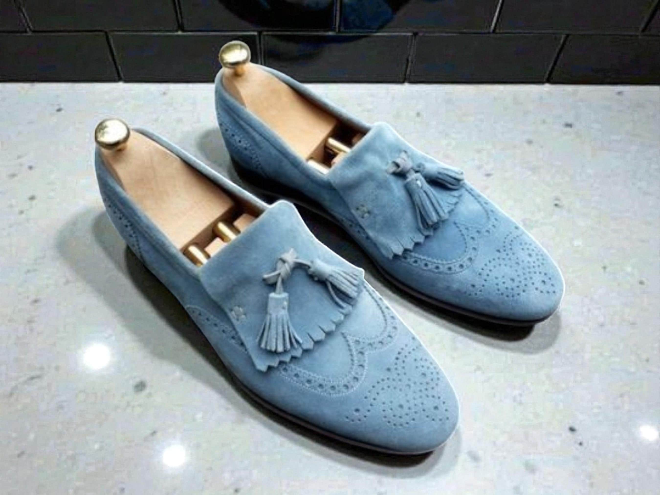 Sky Blue Mens Dress Shoes - Etsy