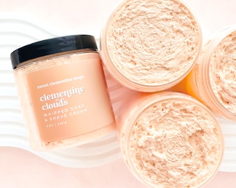 Clementine Clouds Whipped Soap and Shaving Cream