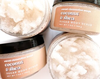 Body Scrub, Coconut Shea, Sugar Scrub