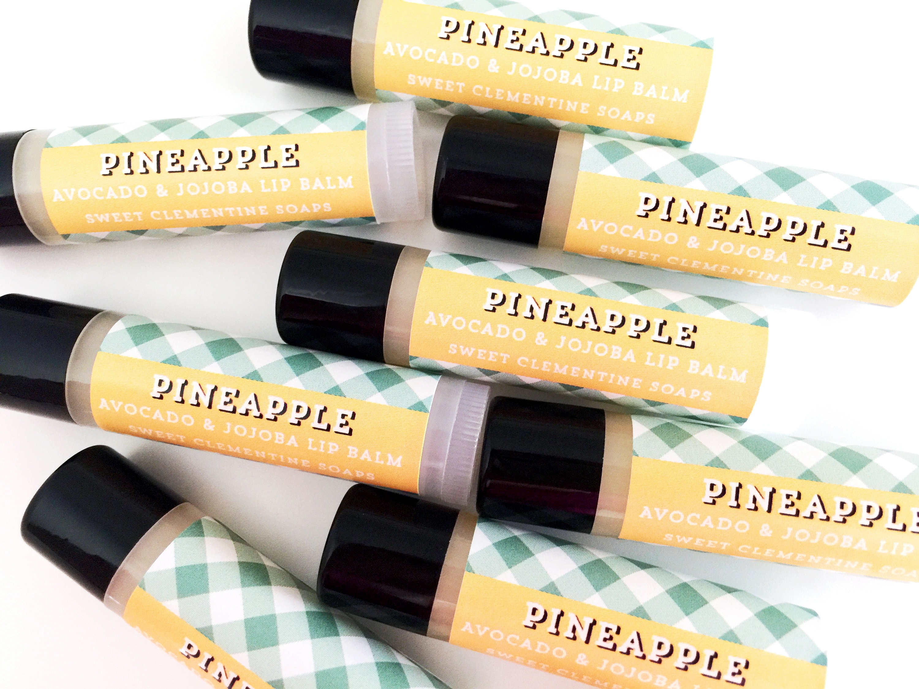 Pineapple Lip Balm Moisturizing Avocado and Jojoba Oil Lip Etsy